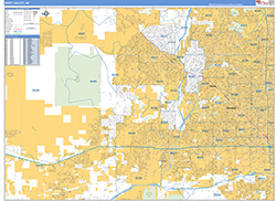 West Valley Metro Area Wall Map Basic Style 2026